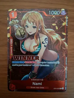 Nami (Tournament Pack Vol. 3) Winner ST01-007 One Piece Promotion Cards NM - Image 3