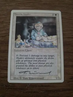 Samite Healer SIGNED By Tom Wanerstrand Magic The Gathering - Image 1