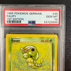 1999 Pokemon German Base Set Raupy (Caterpie) #45 – 1st Edition – PSA 10 - Image 2