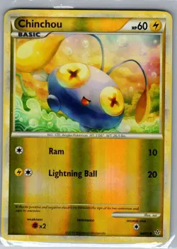 Chinchou 48/95 Reverse Holo Unleashed - Pokemon Card - NM - Image 1