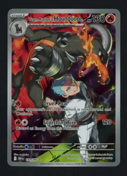 Team Rocket's Houndoom 191/182 SV10: Destined Rivals Illustration Rare Pokemon - Image 1