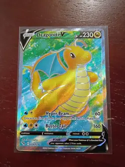 Dragonite V Full Art Holo Ultra Rare 076/078 Pokemon GO - Image 1