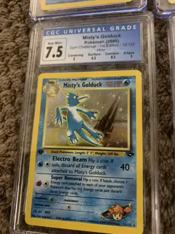 Pokemon TCG CGC 7.5 Gym Challenge Misty's Golduck 12/132 Holo - Image 1