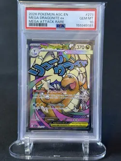 Pokemon Ascended Heroes Mega Dragonite 271/217 PSA 10 Mega Attack Rare - Image 1