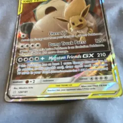 Pokemon Eevee & Snorlax GX TAG TEAM Ultra Rare Holo 120/181 SM Team Up HP270 - Image 4