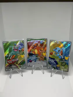 First Partner Illustration Collection Series 1 Kanto Starters Pokemon NM - Image 1