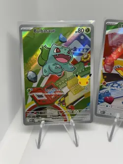 First Partner Illustration Collection Series 1 Kanto Starters Pokemon NM - Image 2
