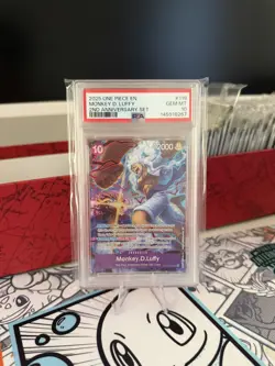 Monkey D Luffy OP05-119 One Piece 2nd Anniversary - PSA 10 Gem Mint - Image 1