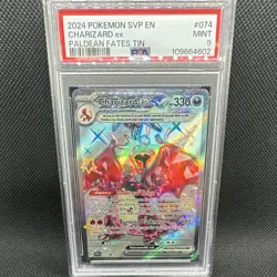 Pokemon Charizard ex Holo SV Promo 074 English PSA 9 Graded Card 2024 - Image 1