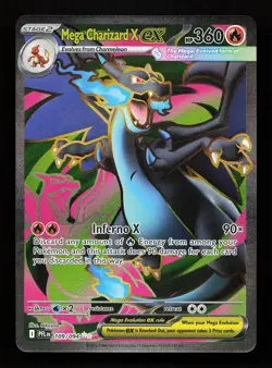 Mega Charizard X ex 109/094 Ultra Rare Phantasmal Flames Pokemon Card - Image 1