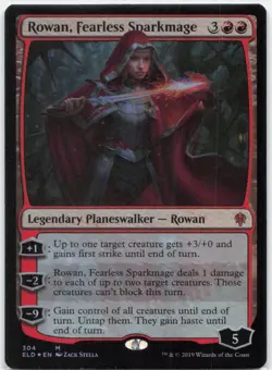 Rowan, Fearless Sparkmage *Foil* ELD 304 NM - Image 1