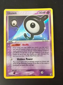 Pokemon Card EX Unseen Forces Holo Unown J J/28 - Image 1