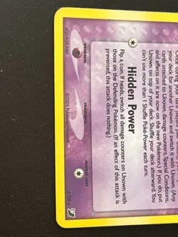 Pokemon Card EX Unseen Forces Holo Unown J J/28 - Image 4