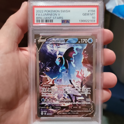 The Pokemon Company 2022 Lumineon V 156/172 Brilliant Stars Full Art Holo PSA 10 - Image 1