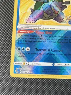 Radiant Blastoise 018/078 - Pokemon GO - Radiant Rare - NM (047) - Image 5