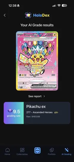 Pikachu Ex (Tera) 277/217 SIR Ascended Heroes Pokemon TCG PSA 10 CONTENDER - Image 5