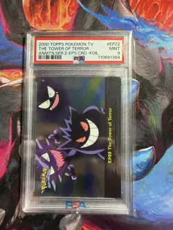 2000 Topps Pokemon TV #EP22 The Tower of Terror Gengar Series 2 PSA 9 MINT - Image 1