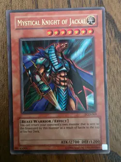 YuGiOh Ghost Mystical Knight Of Jackal PGD-69 Ultra Rare Unlimited Edition MP - Image 1