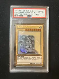 2012 YU-GI-Oh! Gold Series: GLD5-EN001 Blue-Eyes White Dragon Ghost PSA 8 - Image 1