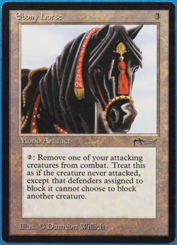 Ebony Horse Arabian Nights NM Artifact Rare MAGIC MTG CARD (ID# 506536) ABUGames - Image 1