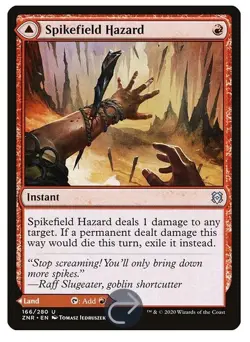 x4 NM (Playset) Spikefield Hazard, MTG, Zendikar Rising, Magic, 166 - Image 1