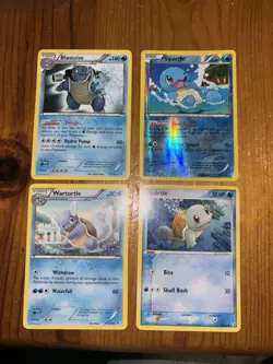 Blastoise Wartortle Squirtle Pokemon Cards Reverse Holo Older Evolution Line - Image 1