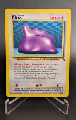 Ditto - Fossil Non-Holo Rare 18/62 - Pokemon TCG (Vintage WoTC) - LP/MP - Image 1