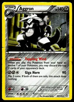 Aggron #80/124 Dragons Exalted - COSMOS HOLO - Heavily played - Pokemon Card - Image 1