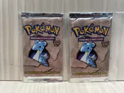 Pokemon TCG: Fossil Booster Pack - Lapras Art Lot of 2 - Image 1