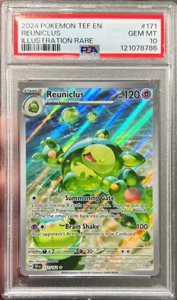 2024 Pokemon Temporal Forces Reuniclus Illustration Rare 171/162 PSA 10 Gem Mint - Image 1