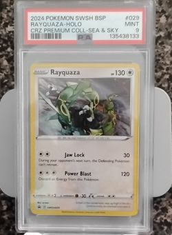 Pokemon TCG Rayquaza Holo Promo SWSH029 SWSH Promo PSA 9 2024 English - Image 1