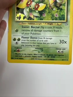 ✅Free Shipping: HP/DMG Pokemon Bellossom 3/111 Neo Genesis Holo Rare - Image 4