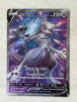 Pokemon TCG Mewtwo V SWSH229 Black Star Promo NM - Image 1