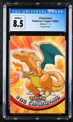 Pokemon 1999 Topps Series 1 Charizard #6 First Print CGC 8.5 - Image 1