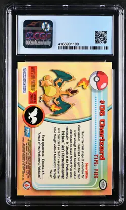 Pokemon 1999 Topps Series 1 Charizard #6 First Print CGC 8.5 - Image 2