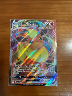 FLAREON VMAX 018/203 HOLO VMAX RARE EVOLVING SKIES POKEMON NM - Image 1