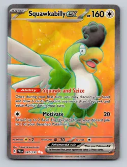 Pokemon TCG Squawkabilly ex Holo Ultra Rare SV02: Paldea Evolved 247/193 - Image 1