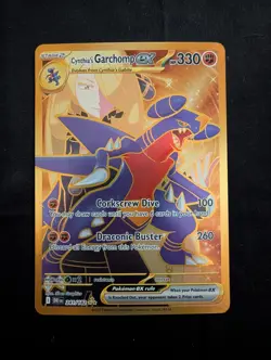 Cynthia's Garchomp EX 241/182 Hyper Rare Full Art Holo Pokemon Destined Rivals - Image 1