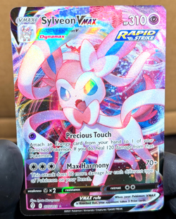 2021 Pokemon Sylveon VMAX 075/203 SWSH07: Evolving Skies English Full Art Holo - Image 1