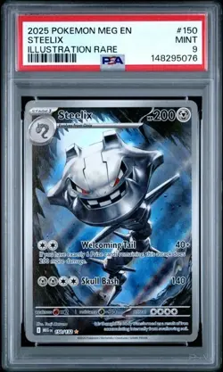Pokemon 2025 - Steelix 150/132 - Illustration Rare Mega Evolution - PSA 9 - Image 1