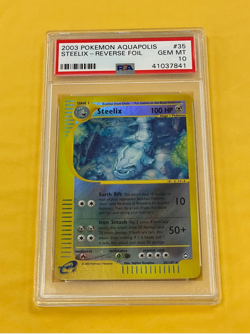 2003 Pokemon Aquapolis Steelix Reverse Holo Foil #35/147 PSA 10 GEM MINT - Image 1