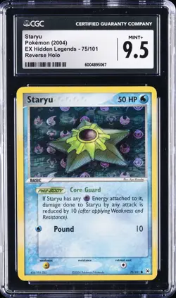 2004 POKEMON EX HIDDEN LEGENDS REVERSE HOLO #75 STARYU CGC 9.5 - Image 1