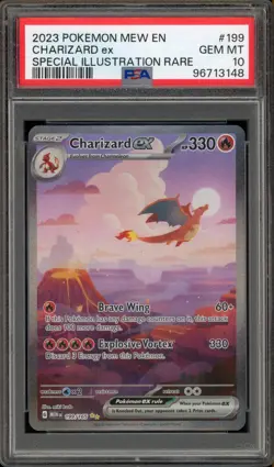 Pokemon Charizard ex 151 MEW EN Special Illustration Rare #199 PSA 10 Gem Mint - Image 1