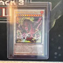 YuGiOh! ALIN-EN040 Snake-Eyes Vengeance Dragon 1st Edition Holo - Image 1