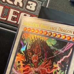 YuGiOh! ALIN-EN040 Snake-Eyes Vengeance Dragon 1st Edition Holo - Image 4