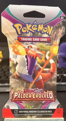 Pokemon TCG Scarlet & Violet Paldea Evolved Sleeved Booster Pack. - Image 1