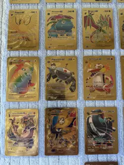 Lot Of 26 Gold Foil Fan Art Pokemon Cards - Image 4
