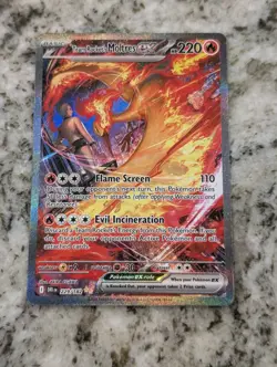Pokemon Cards Team Rocket's Moltres ex 229/182 Destined Rivals NM - Image 1