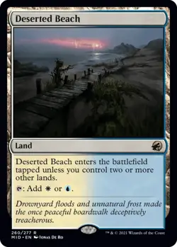 Deserted Beach x1 MTG Magic the Gathering - Innistrad: Midnight Hunt - Image 1