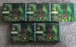 Lot Of 5x Magic Lord Of The Rings Tales of Middle-Earth Collector Booster Boxes - Image 1